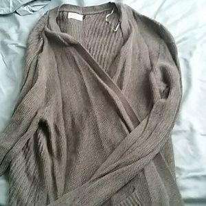 Olive open cardigan